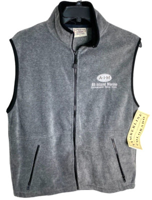 Timberline Colorado NWT Men's Grey Full Zip Fleece Vest with Collar Size L