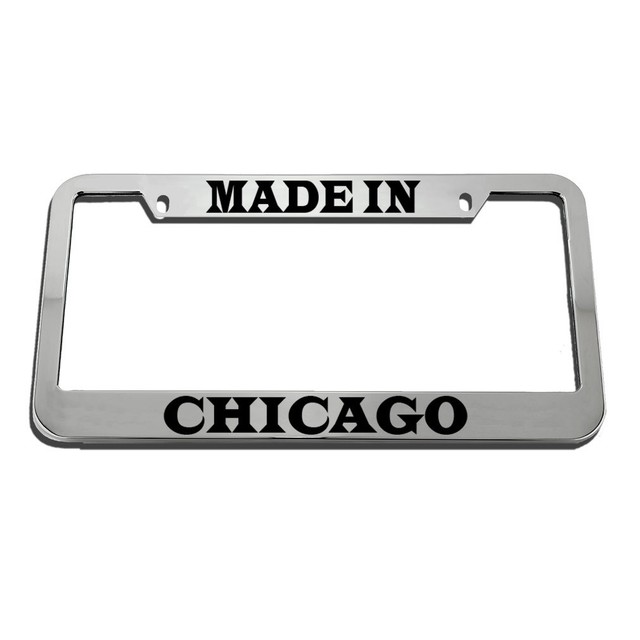 License Plate Frame Made in Chicago Zinc Weatherproof Car Accessories