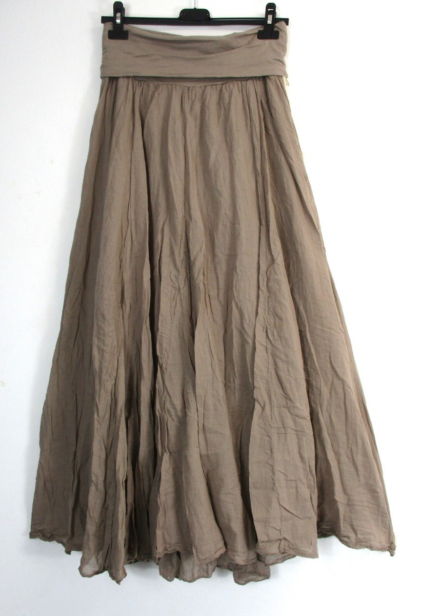 Jupe Longue Femme 100% Coton - 1/2 Doublée, 12 Couleurs, Taille Unique Régulière - Neuf Avec étiquette
