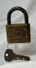 Vtg Reese Padlock #2 Lock w/ Key Made in USA