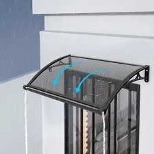 Front Door Drainage Awning Canopy Shelter Patio Window Rain Roof Sun Shade Cover