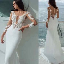 Sexy Mermaid Wedding Dresses Sweetheart Sulfur Sleeve Lace Applique Bridal Gowns
