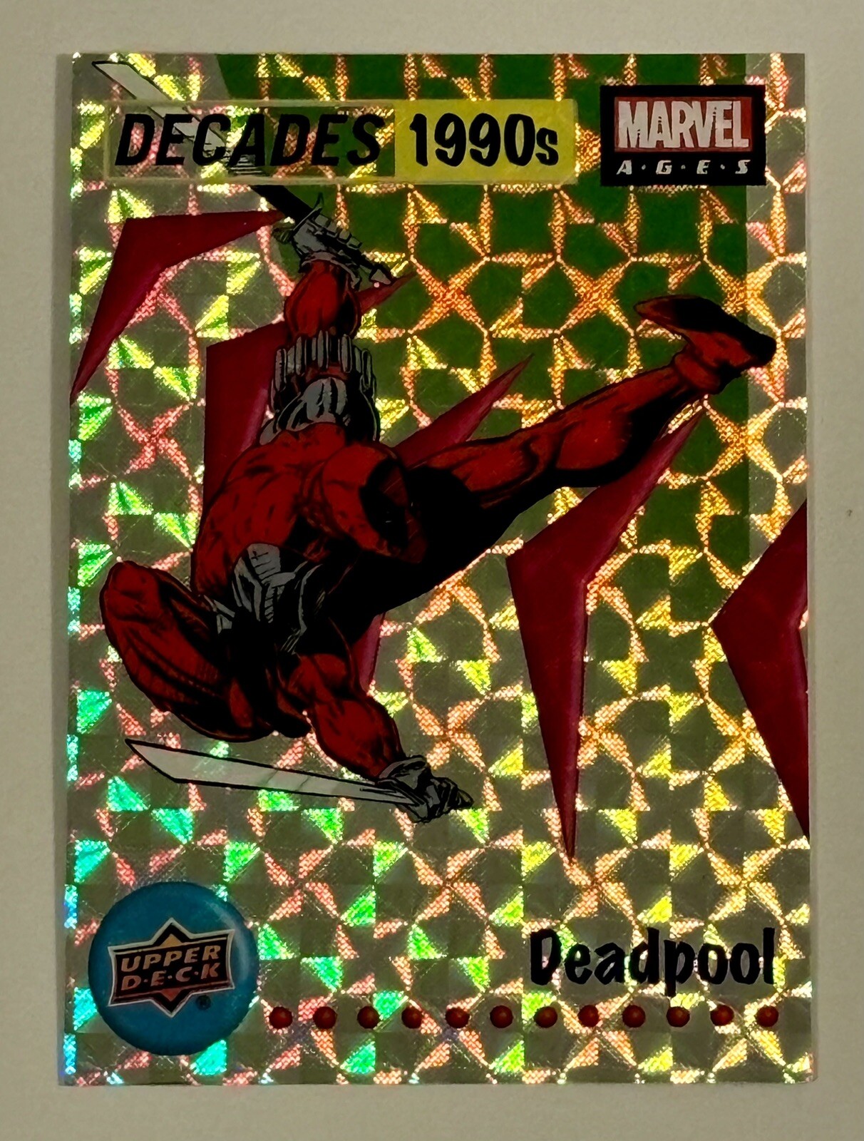 2020 Upper Deck Marvel Ages Decades 1990’s Deadpool Foil Card