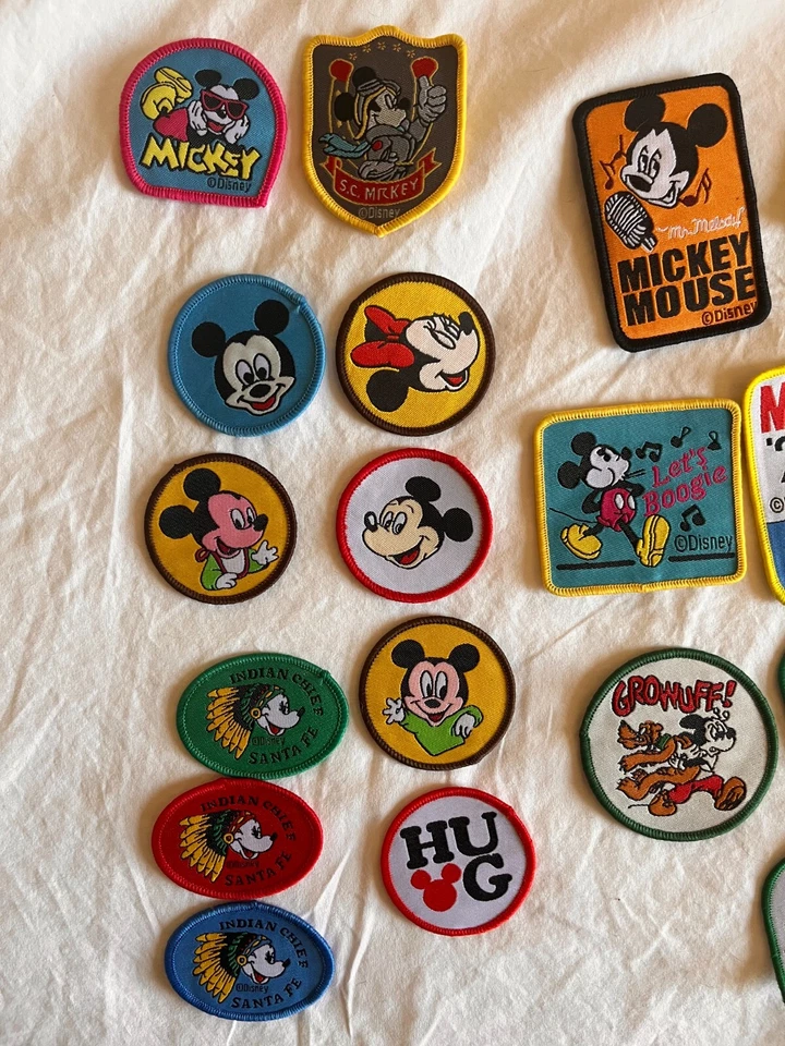 21 pc Vintage Style Disney Sew On Patches - Mickey Mouse, Minnie, Disneyland - Image 4 of 4
