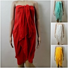  XXL Pareo Schal Tuch Strandtuch Crincle, Wickelrock Lungi Sarong