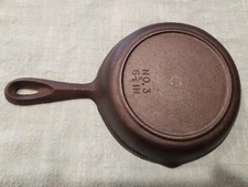 Vintage BSR #3 Cast Iron Skillet, NO.3 6 5/8IN.