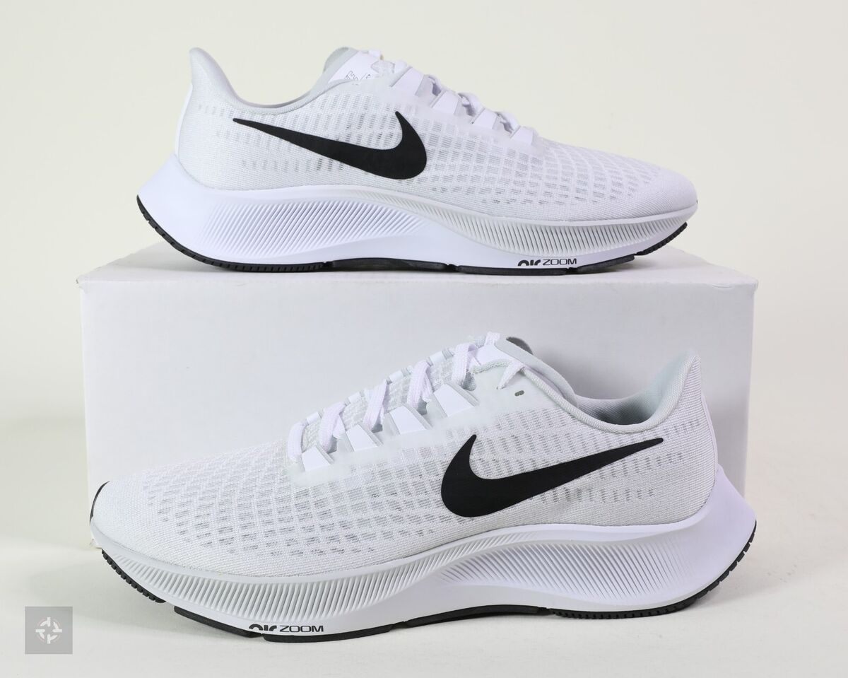 Nike Air Zoom Pegasus 37 White Black Running Shoes Women's Nike Air Zoom Pegasus 37 White Black Running Shoes Women's
