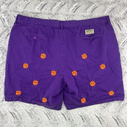 Pennington & Bailes Fanpants Unisex Shorts Clemson Tigers NCAA All Over Purple - Picture 2 of 14
