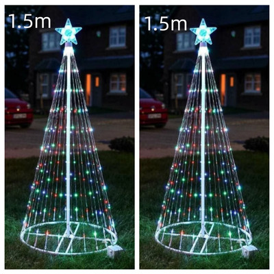Multi-Color LED Animated Outdoor Christmas Tree Lights warm Holiday Decoration