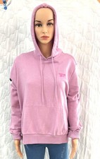Women's RI SL Reebok French Terry Hoodie Swatter Pullover Top Pink Brand New