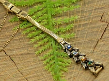 Kestenmade USA Butterfly Clasp Gold Filled Ladies Bar End Vintage Watch Band NOS