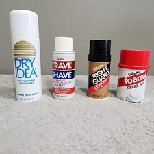 Dry Idea Deodorant Gillette Shave Cream Right Guard Deodorant Travel Vintage