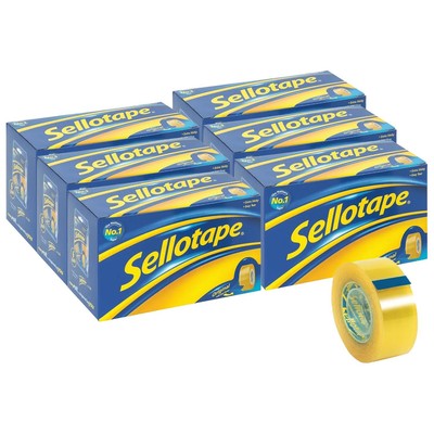 Sellotape Original Golden Mehrzweck Klar Packband Einfach zu bedienen 6er Pack