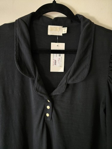 Steampunk Grunge Nation Los Angeles Top Banks Relaxed Snap Tee NWT Long Sleeve L - Picture 2 of 7