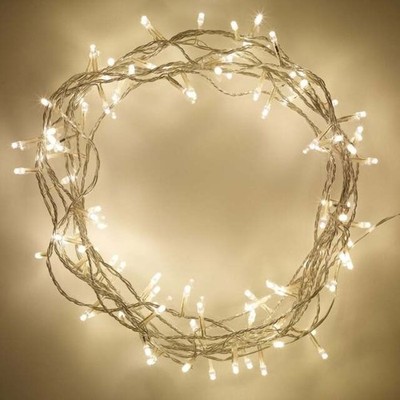 100/200 LED Lichterkette warmweiß/weiß Lichterkette Innen Außen 10m 20m