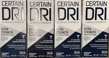 *4* Certain Dri EXTRA STRENGTH Clinical Antiperspirant Deodorant 1.7oz ea x2027