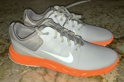 NIKE FI Impact 2 Platinum Grey Bright Citrus Golf Shoes Cleats Ladies Womens 8