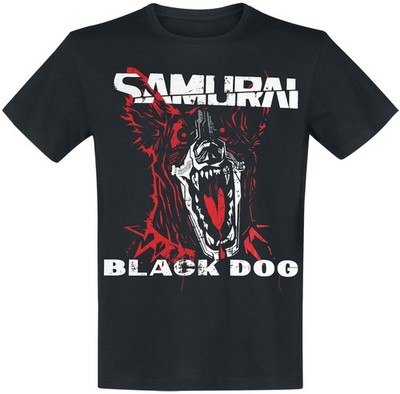 Cyberpunk T-Shirt Herren Samurai - Black Dog schwarz Fan-Merch, Gaming