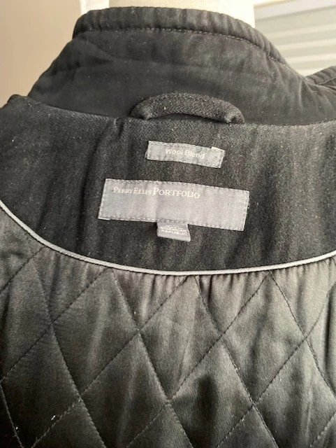 Perri Ellis Portfolio Wool Blend Men's Black Coat  XXL - Image 4 of 4