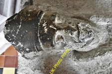 Photo A2 St Davids Cathedral: Effigy of a bishop 1 (detail) St David's/ c2021