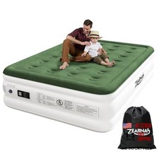 Full Size Air Mattress with Built in Pump, 18" Raised Comfort Air Bed, 18" Full