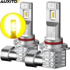 AUXITO 9140 9145 Car Fog H10 LED Driving 3000K Bulbs Light Yellow Super Bright