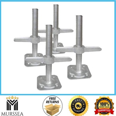 MetalTech 12in Galvanized Steel Leveling Jacks Adjustable 4Pc Scaffold Set