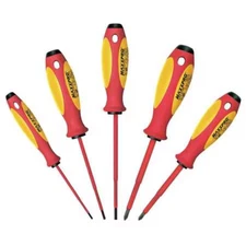Knipex 9K 98 98 32 Us Insulated Screwdriver Set, Slotted/Phillips, 5 Pcs