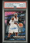 Allen Iverson Nebula Auto PSA MNT 10 1/2 NSCC VIP Gold