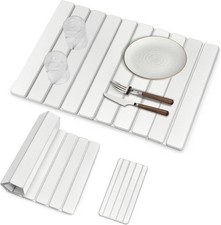 Large Stone Dish Drying Mats for Kitchen Counter, Quick Drying Collapsible Dish