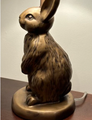 Lámpara Pottery Barn Emily & Meritt Bunny ~ Bronce Antiguo ~ Usada en Excelente Condición Foto 4 de 4