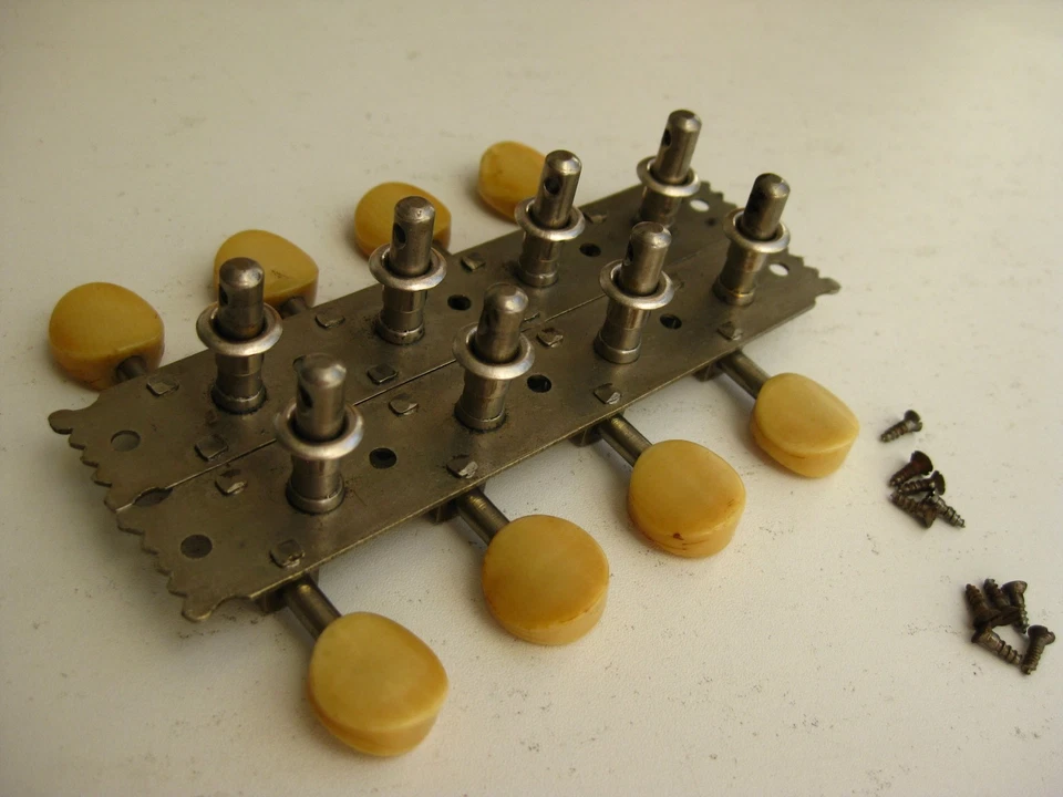 Vintage 1920's Martin Lyra Bruno Gibson Mandolin Tuners Set for Project Upgrade - Image 4 of 4