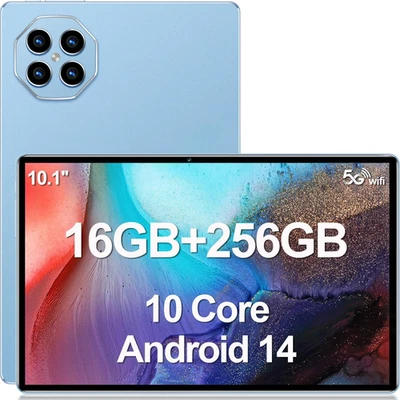 Tablet 10.1 inch Android 14 Tablets, 16GB RAM 256GB ROM,16MP+32MP Camera,10 Core - Image 1 of 4