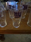 4 Guinness Gravity Pint Glasses Raised Harp On Back NY Giants Logo On Front 20oz — photo 4
