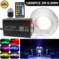1000PC Home Car Headliner Star Light Kit Roof Twinkle Ceiling Lights Fiber Optic