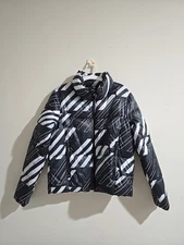 NWT SuperDry SportsStyle Statement Winter Puffer Jacket Women US Size 10 Black