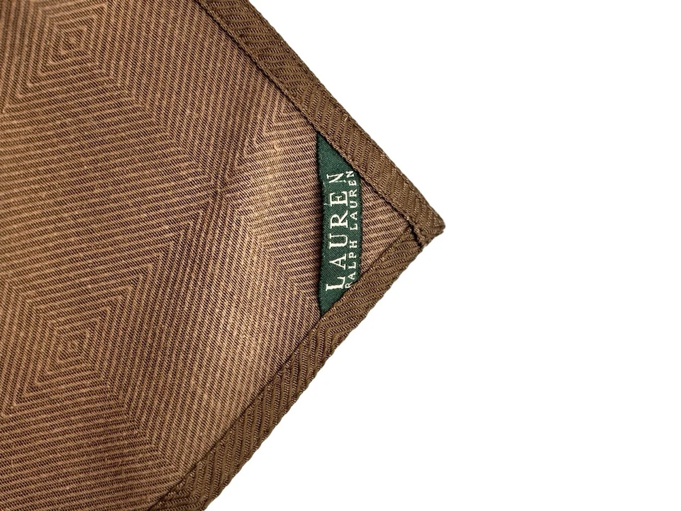 Juego de 8 servilletas Ralph Lauren 19 X 19 pulgadas mezcla de algodón marrón usadas en excelente estado Foto 2 de 3
