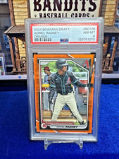 2024 BOWMAN DRAFT ORANGE #BD136 ADRIEL RADNEY /25 Bookend 1/25 PSA 8