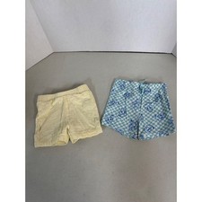 Primark Disney Donald Duck Shorts 2 Pack Yellow Teal Checkered 18-24 Months