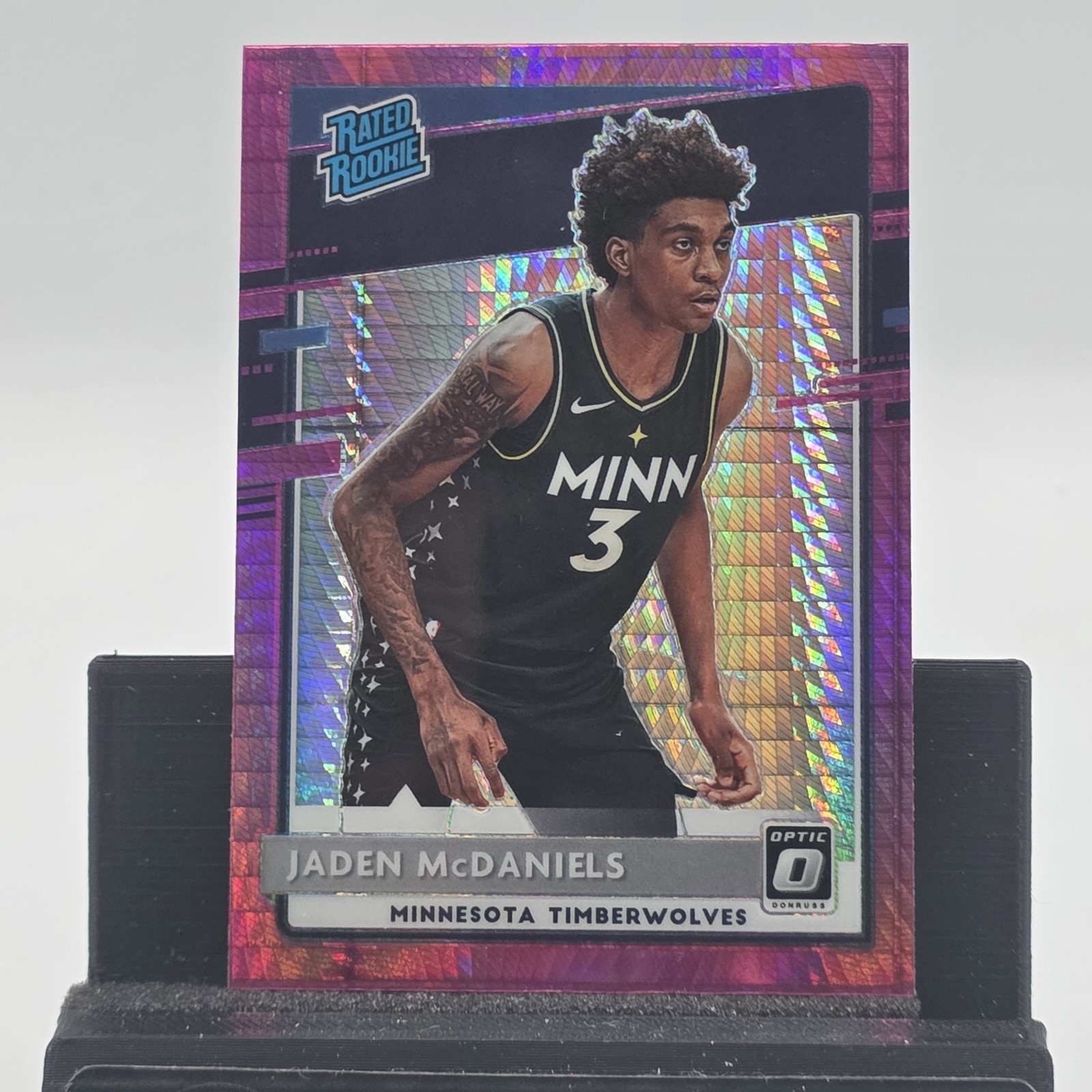 2020-21 Donruss Optic #178 Jaden McDaniels Hyper Pink