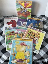 Lot Of 8 Vintage Clifford  More Golden Frame Tray Puzzles 70  s 80  s 90  s
