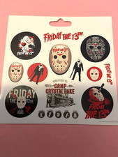 Friday The 13th Vorhees Jason Sticker Sheet Set 12 Sticker Set -Licensed - New