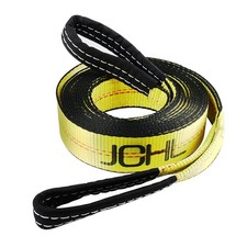Tow Strap With Reinforced Loops 2inx20ft Heavy Duty 26000lb Break Strength