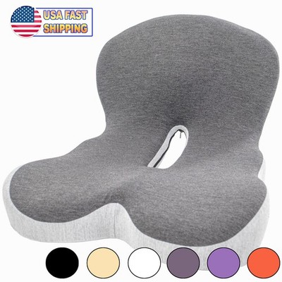 Ergonomic Memory Foam Seat Cushion with Lumbar and Back Support  Coccyx Cushion