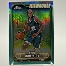 2024-25 Topps Chrome Basketball Khris Middleton Aqua Refractor - 176/199 MINT