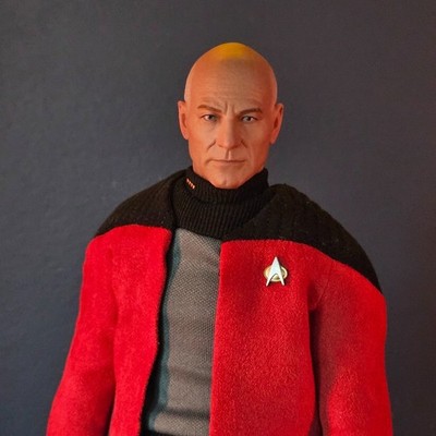 EXO-6 Captain Jean-Luc Picard 1/6 Figure Star Trek TNG No Box Missing Uniform