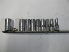 9 pc 1/4" Drive 6-Point SAE Flank Drive Semi-Deep Socket Set (3/16–9/16")