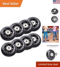 Versatile 8 Pack 70mm Indoor Inline Wheels - Perfect for Skating and Scooters