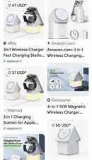 4 in 1 Wireless Charging Station Cube with Night-Lamp and Magnetic Charger