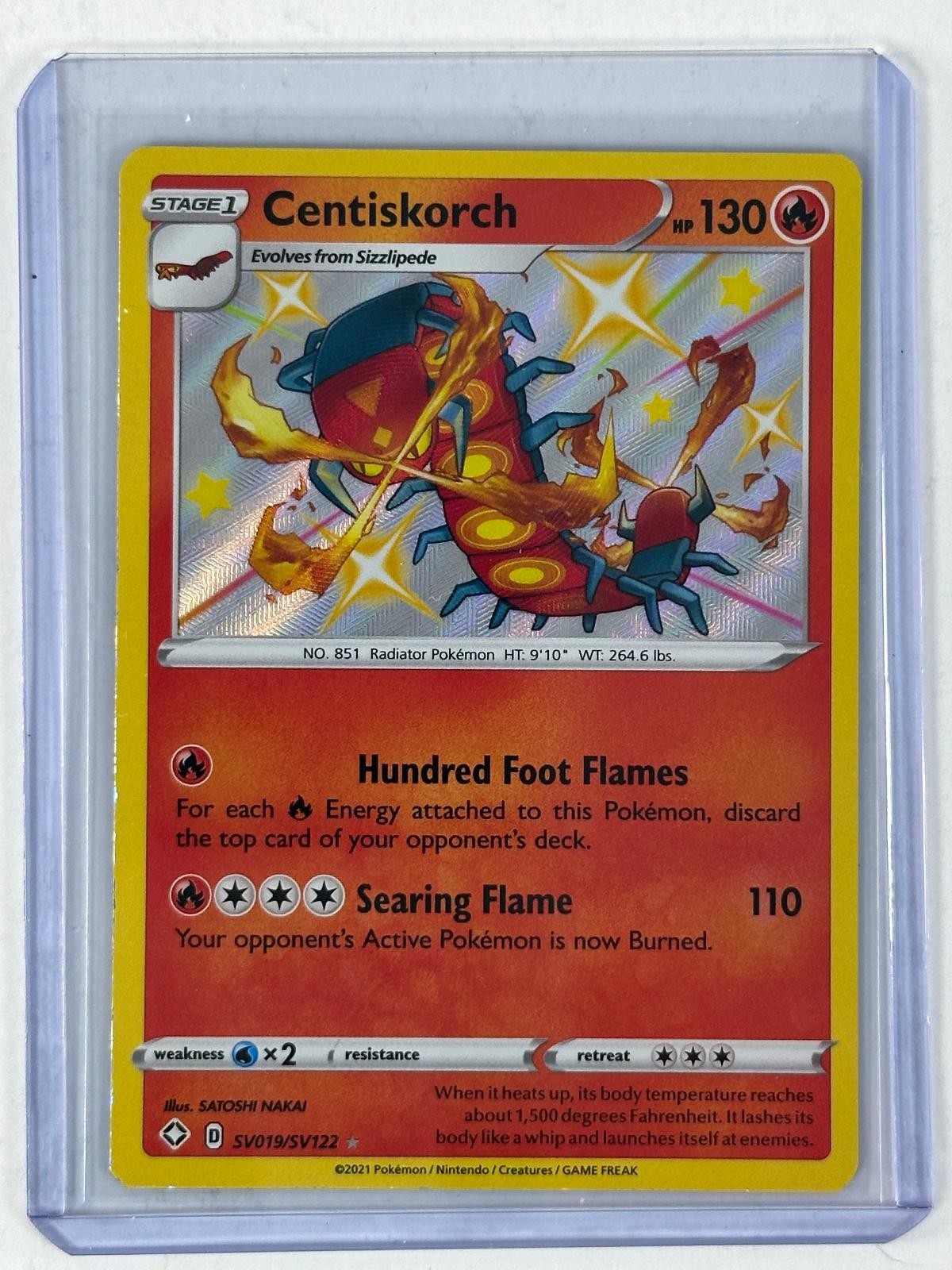 Centiskorch SV019/SV122 Shiny Rare Shining Fates Shiny Vault Pokemon Holo NM